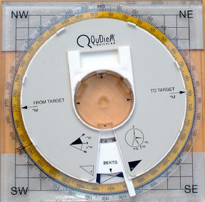 The QuDieM QuikPlan flight computer Image of QuDieM QuikPlan flight computer for calculating flight plans